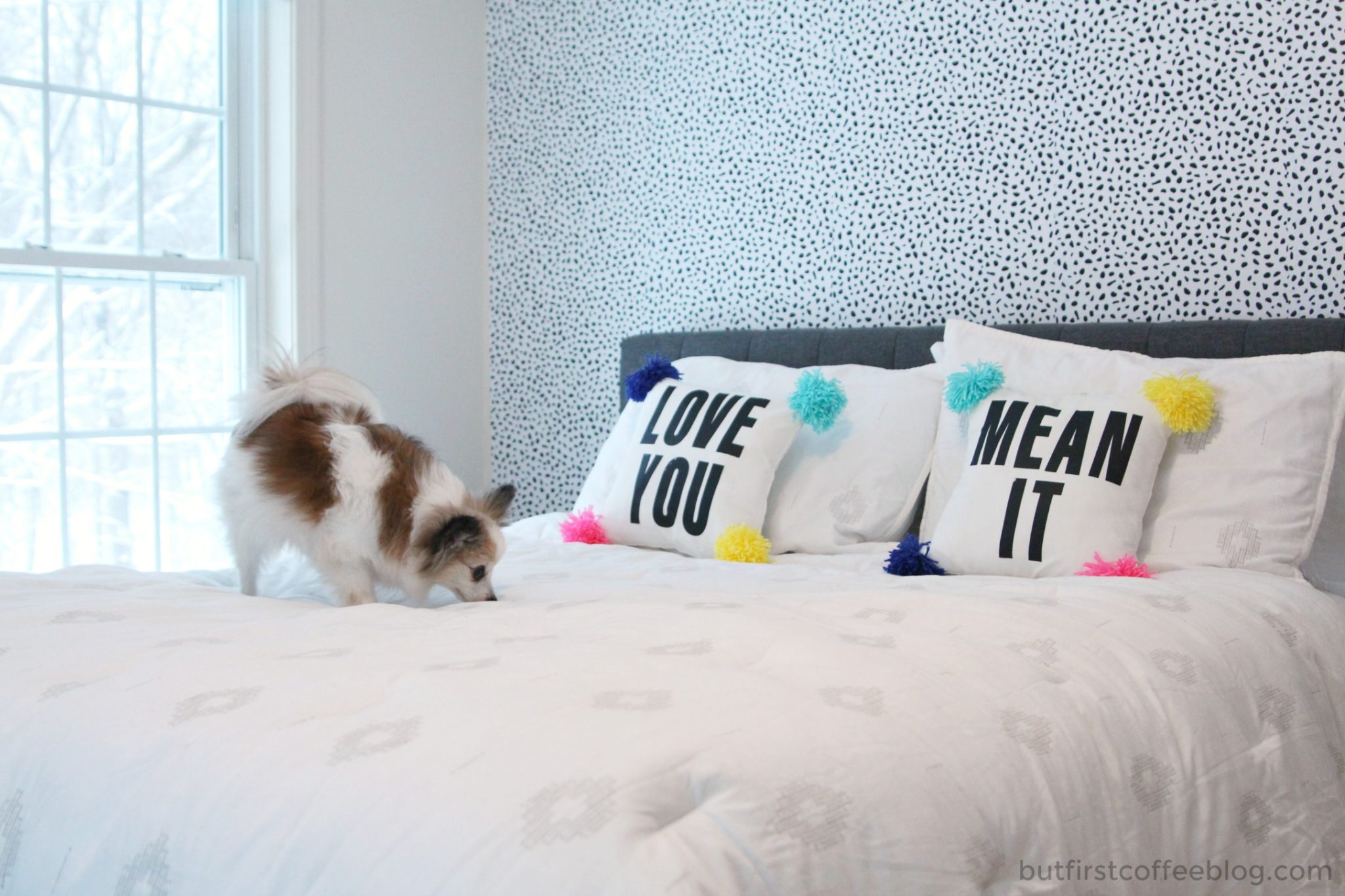 DIY Pillow For Couples | Love Your Mean It pompom pillow