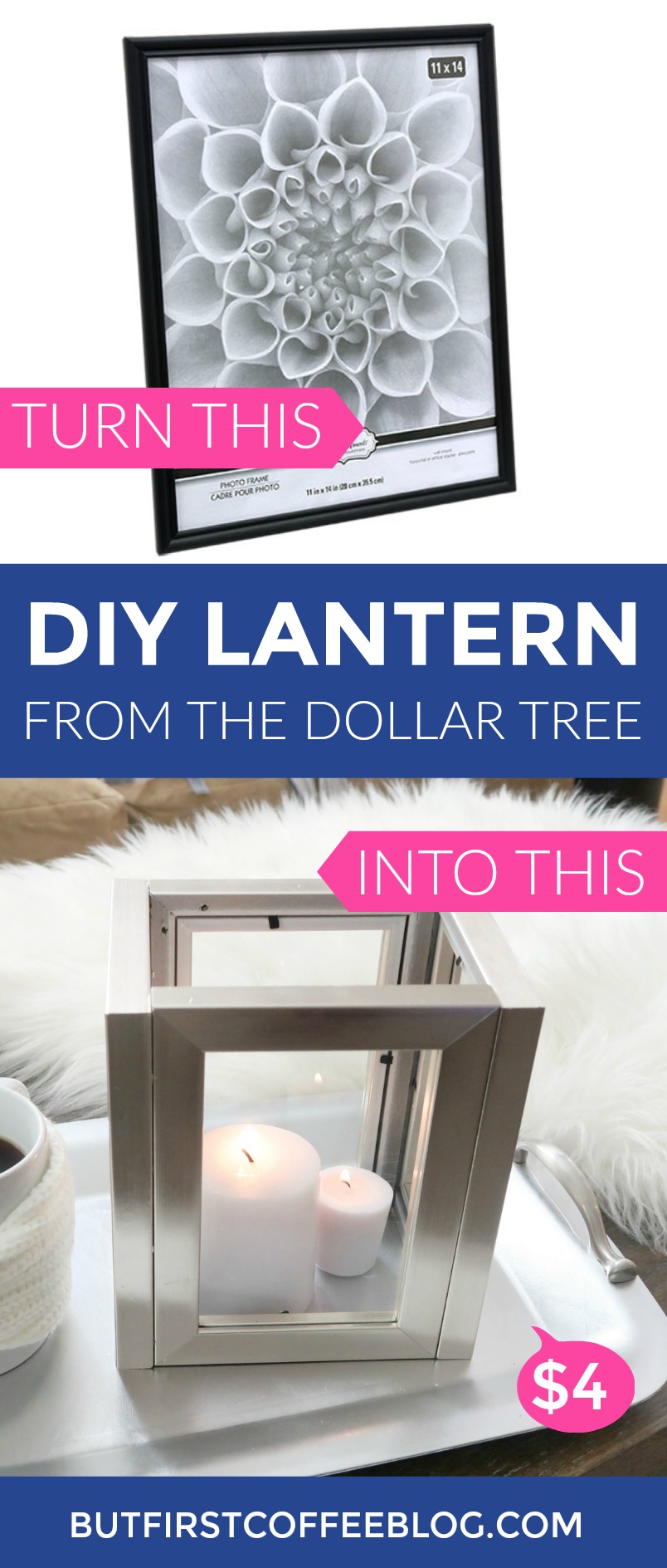 DIY Candle Lantern From the Dollar Tree | How to Make a DIY Picture Frame Lantern