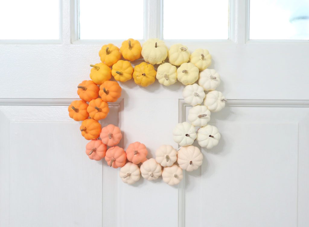 diy fall pumpkin front door wreath